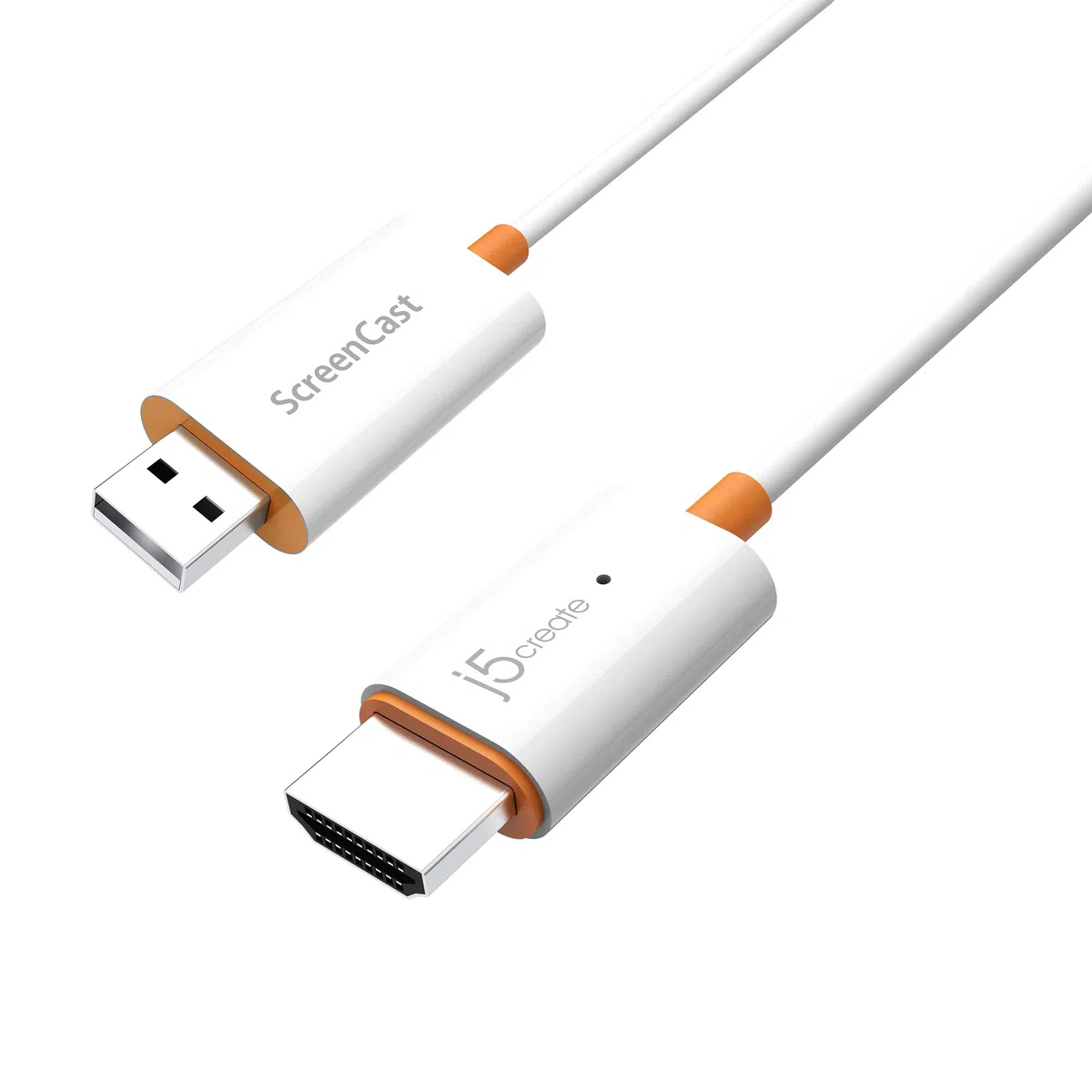 j5create ScreenCast HDMI Ricevitore adattatore wireless per display-Mirroring di telefono, tablet, laptop su HDTV-Compatibile con MiraCast, AirPlay, Android, Windows 10 PC, iOS, iPhone, Tablet(JVAW56)