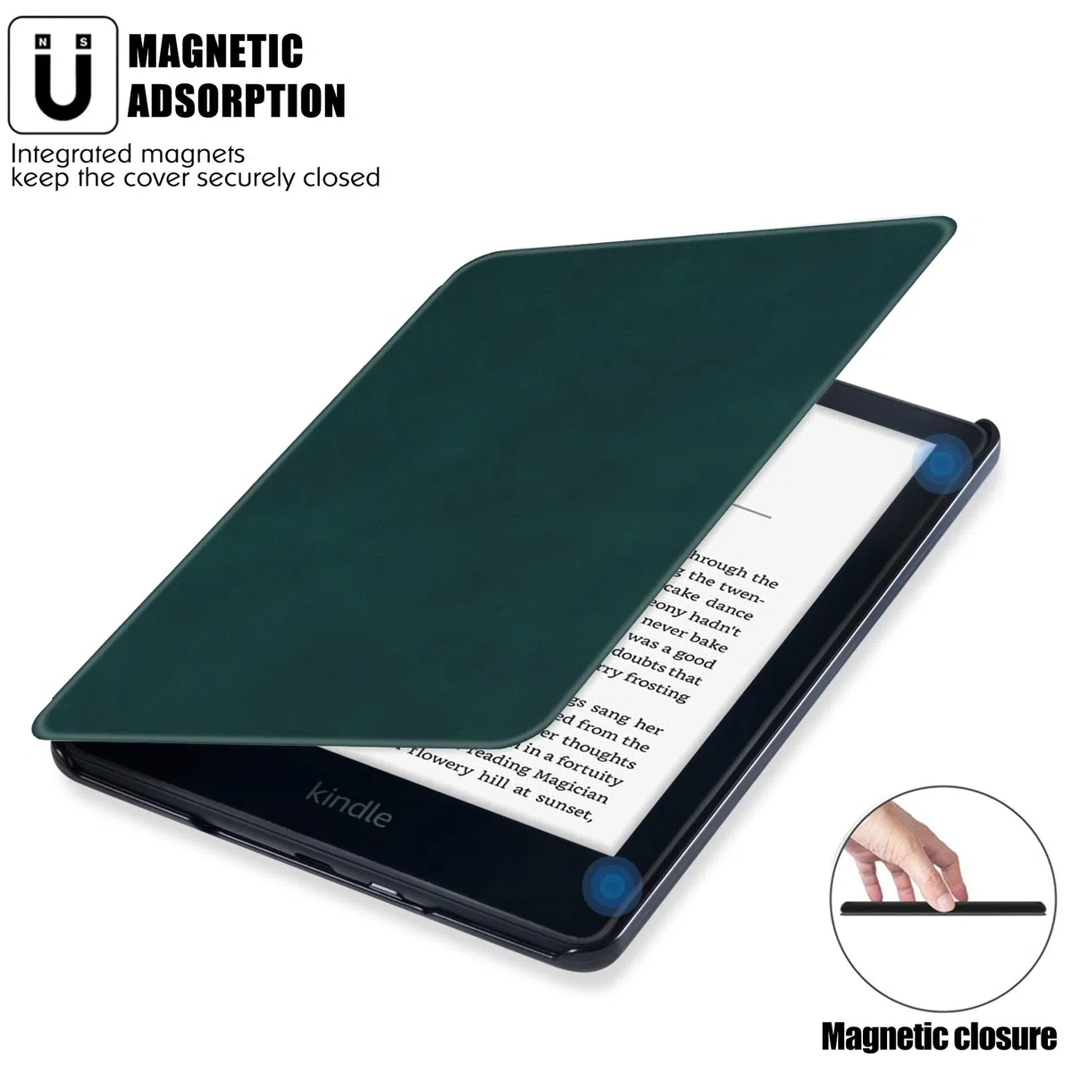 Custodia sottile per Kindle Paperwhite di 11a generazione e Kindle Paperwhite Signature Edition eReader (6,8 pollici, versione 2021), custodia leggera in pelle PU con accensione/spegnimento