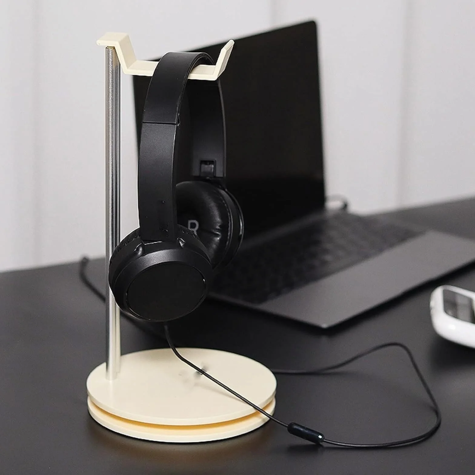 Supporto per Cuffie Supporto per Cuffie in Lega di Alluminio + ABS Supporto per Ripiano per Display da Tavolo Supporto per Cuffie per PC sopra L'orecchio Headphone Stand