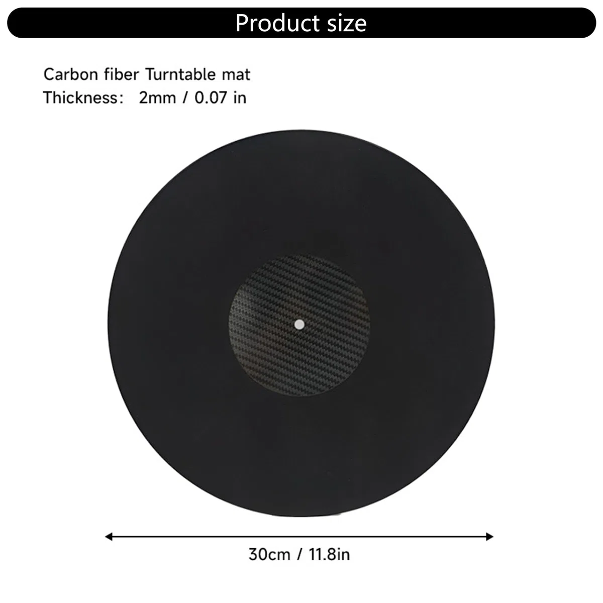 Record Player Mat - Tappetino antislip in fibra di carbonio