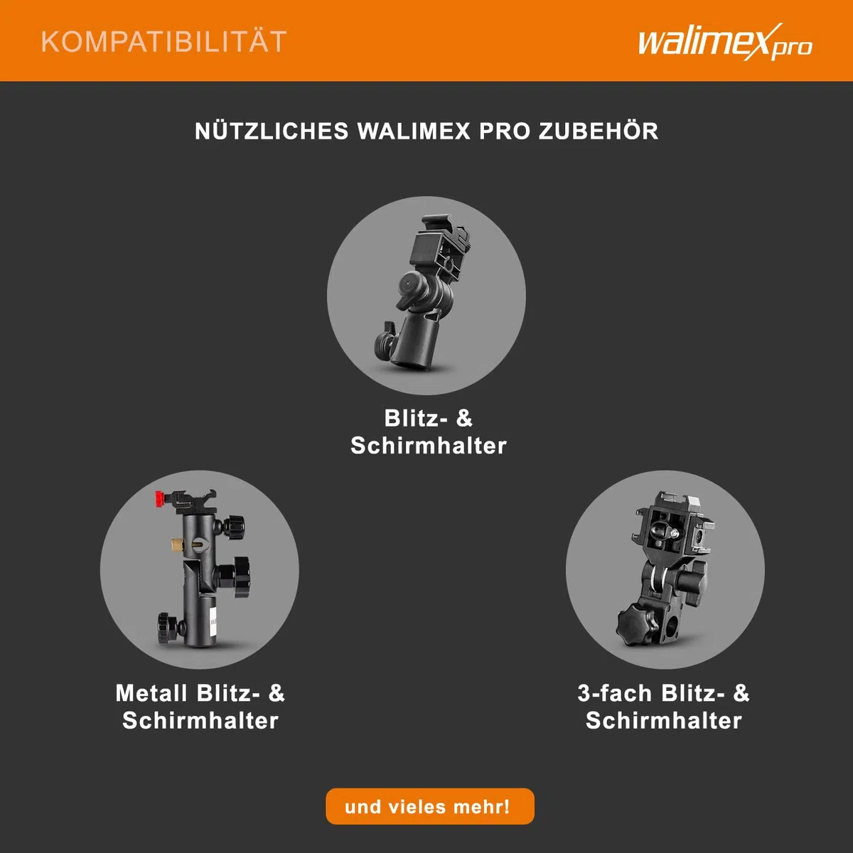 Walimex Pro Reflexschirm 109 cm schwarz/weiß