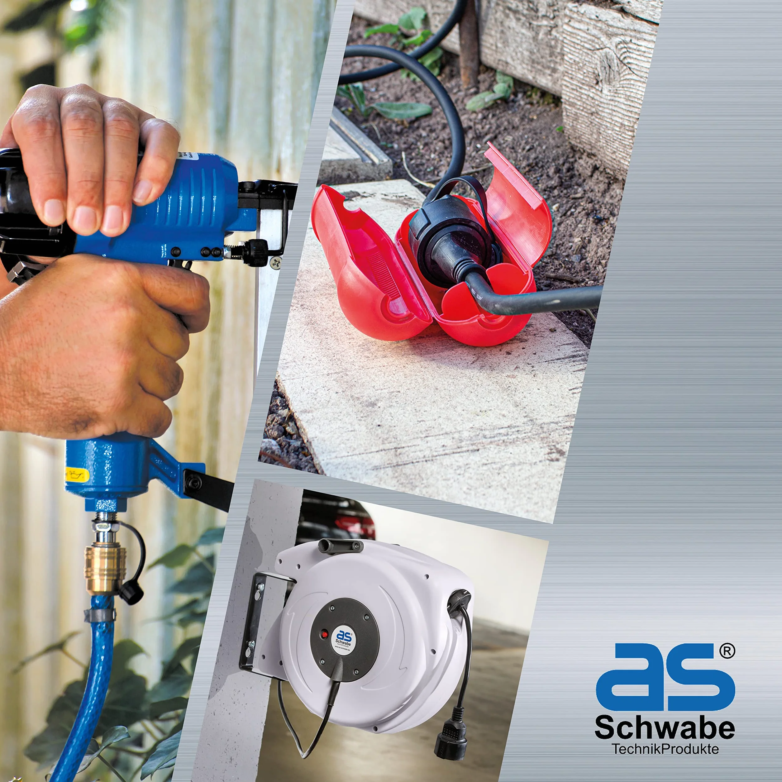 as - Schwabe, Cavo prolunga in gomma, 15 m, per esterni H05RR-F 3G1,5, IP44-60315