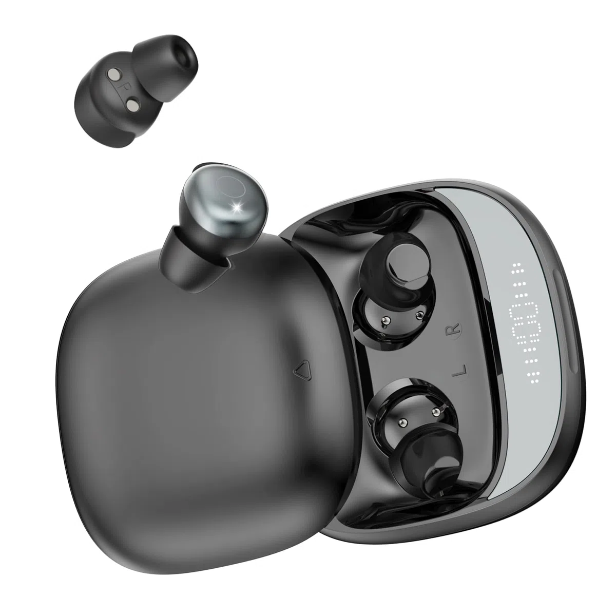 Cuffie Bluetooth, Cuffie per Dormire sul Fianco, Auricolari Bluetooth 5.4 con Monitoraggio del Sonno, 48 Ore Mini Sleep Earbuds Bluetooth, 6 modalità EQ Mini In Ear Auricolari Sveglia personale(Onice)