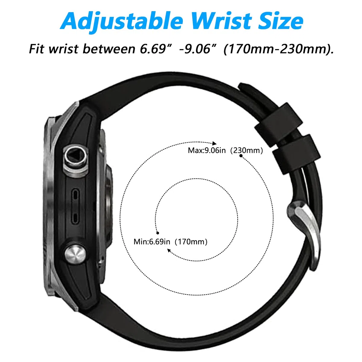 22mm Cinturino Compatibile per Garmin Fenix 7/7 Pro/6/6 Pro/5 Plus/Fenix 8/8Pro 47mm,Silicone Quickfit Cinturini di Ricambio per tactix 8/Approach S70 47mm/Descent G2/G1/Forerunner 970/965/955