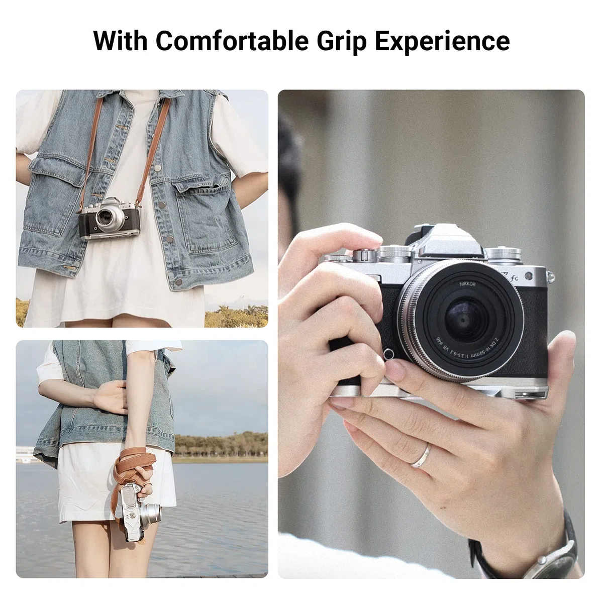SMALLRIG Z fc L Bracket Impugnatura Z fc, Impugnatura a Forma di L per Nikon Z fc con Piastra a Sgancio Rapido Integrata per Arca Standard - 3480