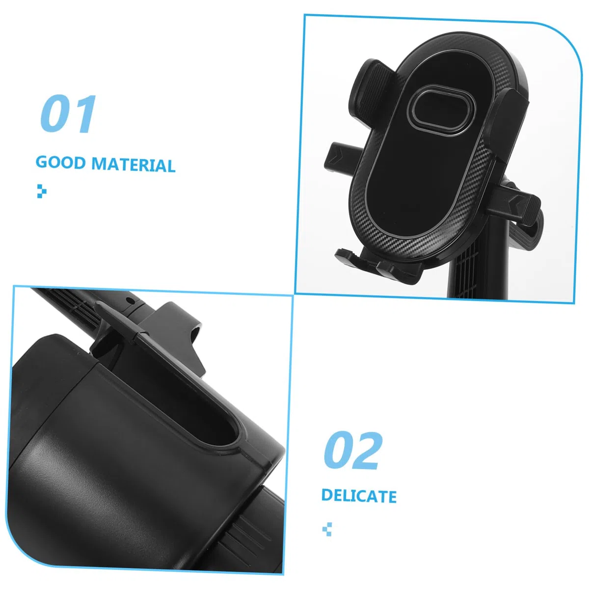 Operitacx Supporto Telefono Auto Portabicchiere Organizza Smartphone e Bevande Clip Sicura Compatibile Diverse Dimensioni Telefono e Tazze Facile Angolo Vista Resistente Usura