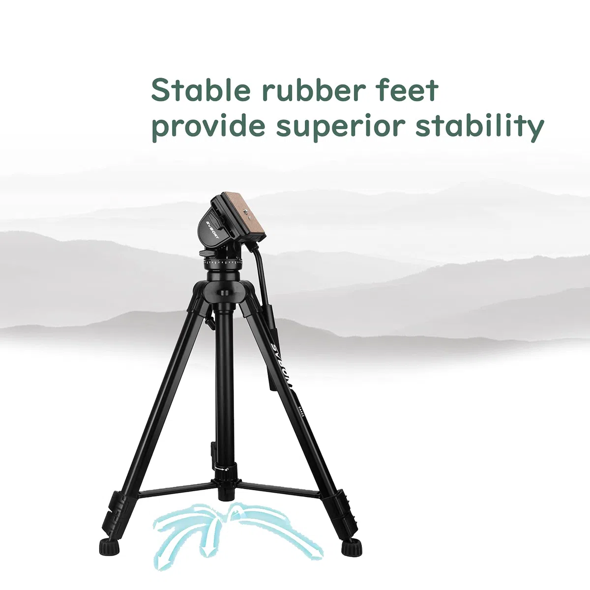 SVBONY Treppiede SA402, treppiede da viaggio in alluminio con piastra a sgancio rapido da 1/4" per cannocchiale e fotocamere reflex digitali DSLR, carico fino a 6 kg