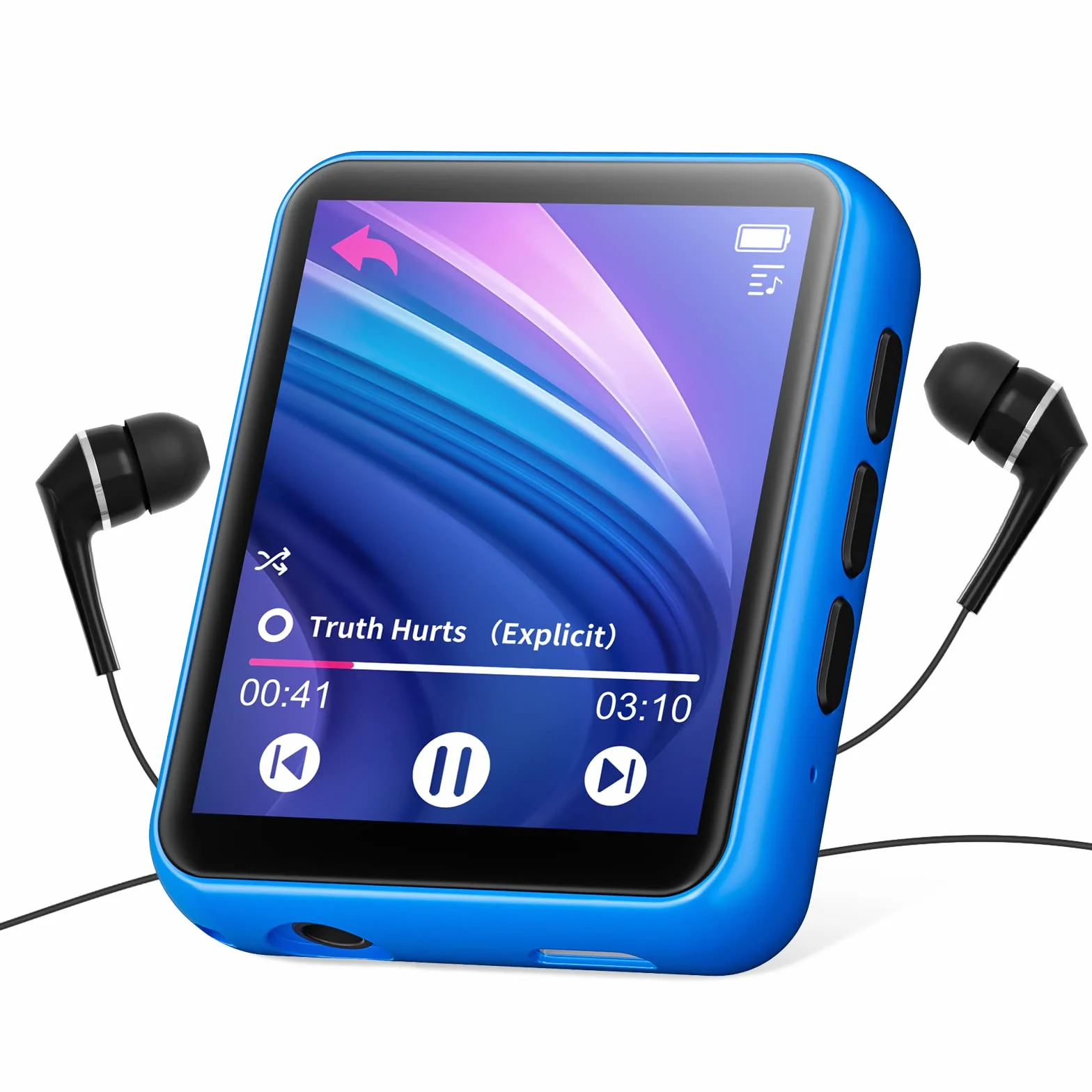 32GB Lettore MP3 con Bluetooth 5.0, Portatile Hi-Fi Sound Lettore di musica con Altoparlante, Line-in Registratore Vocale, Radio FM, e-book, Full Touch Schermo, Supporto fino a 128 GB di schede