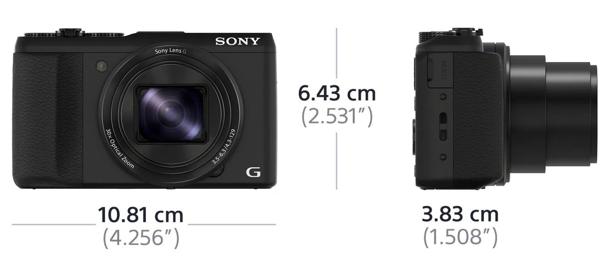 Sony DSC-HX50 Fotocamera Digitale Compatta Cyber-shot, Sensore CMOS Exmor R da 20,4 Megapixel, Zoom Ottico 30x, Nero