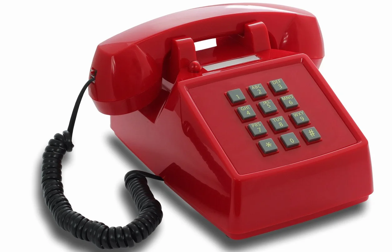 Opis PushMeFon Cable: Telefono Vintage Fisso Anni 80, Telefono Vecchio Stile per Casa, Design Classico Rosso