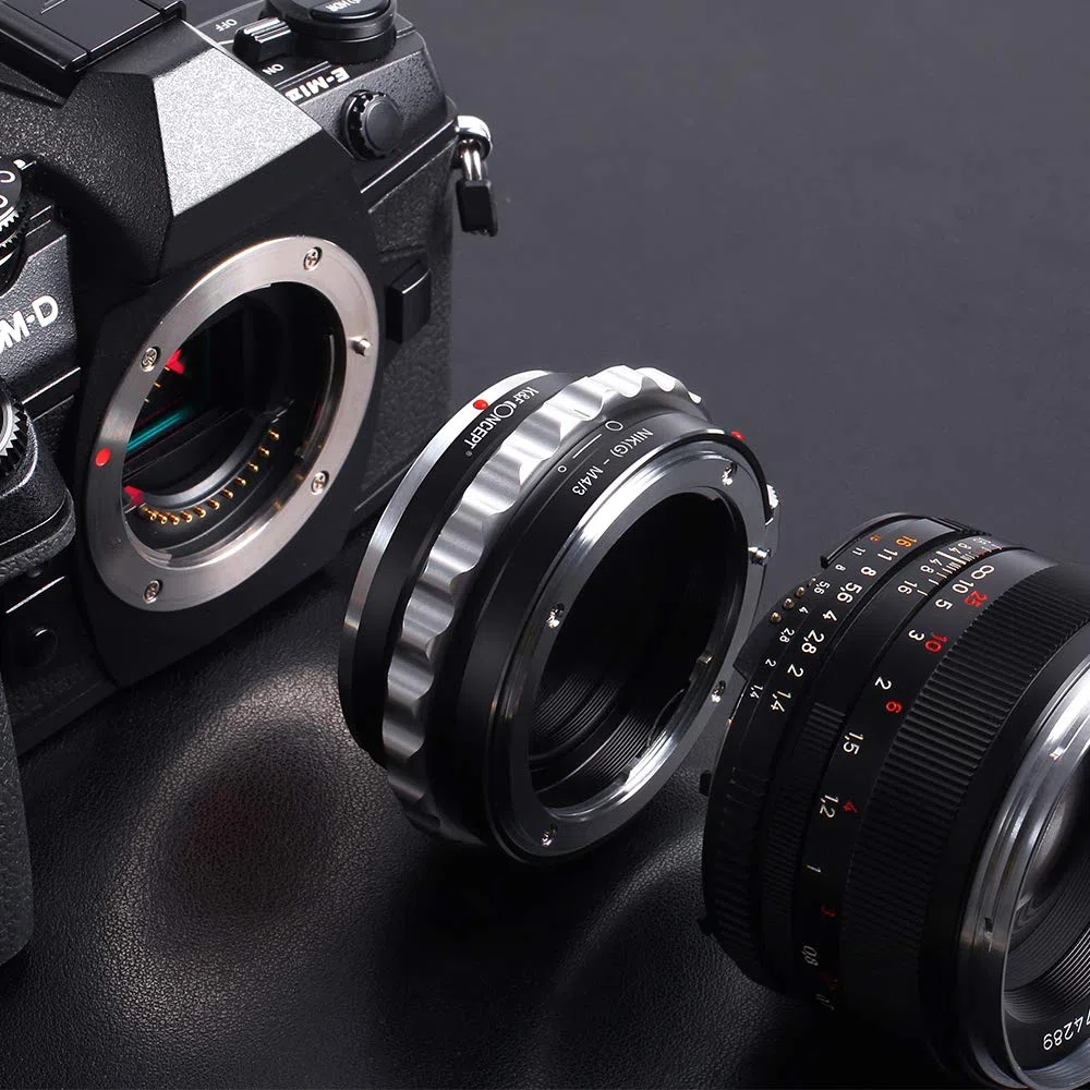 Anello Adattatore per Obiettivo K&F Concept AI (G) -M43 per Nikon G su Olympus M433300 D5300 / AI S E-P1 / E-P2 / E-PL1 e fotocamera Panasonnic G1 / G2 / GF1 / GH1