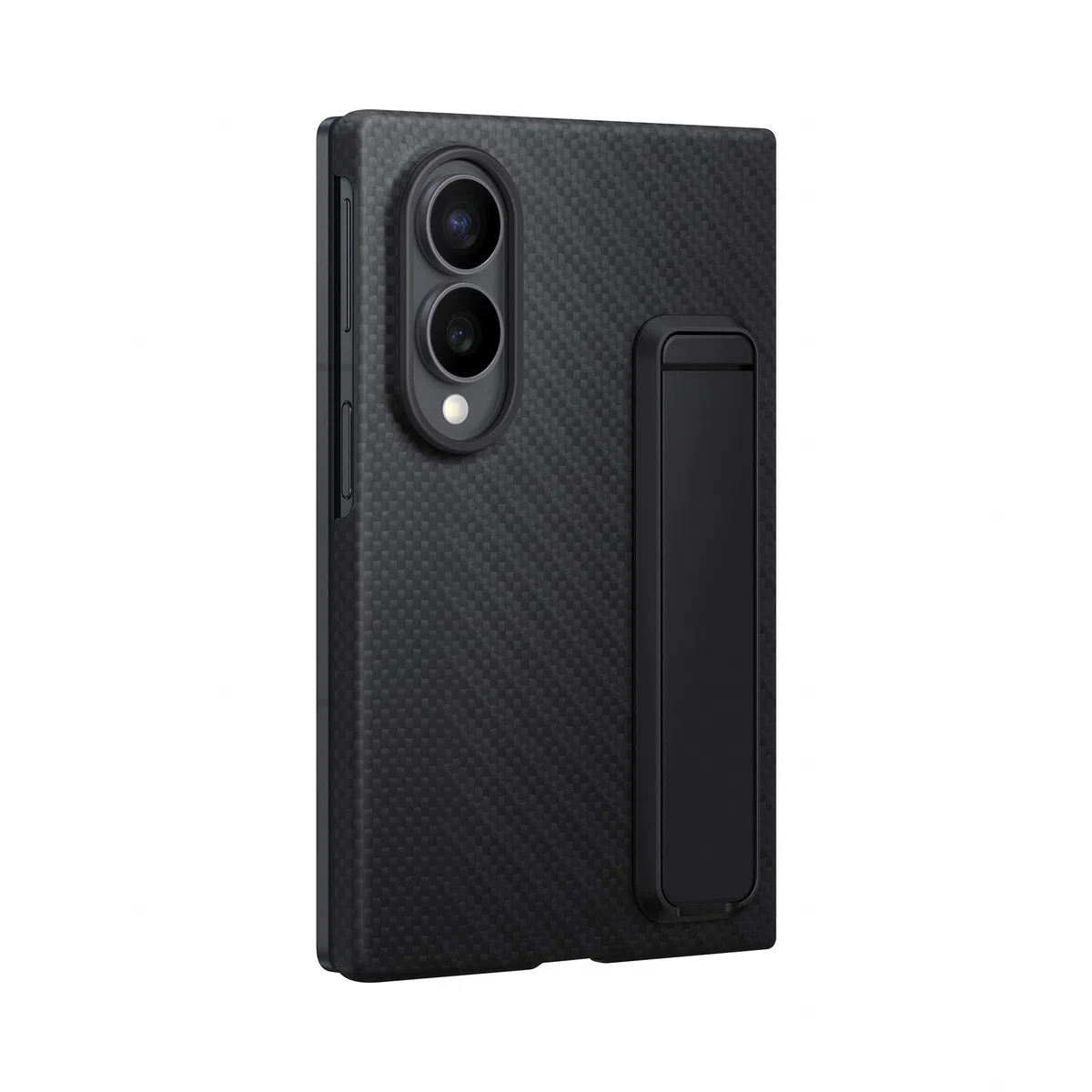 Samsung Carbon Standing Case per Galaxy Z Fold8, Black | Custodia in Fibra Aramidica con Supporto Standing a cavalletto, 2 Pellicole Schermo Anteriore Incluse