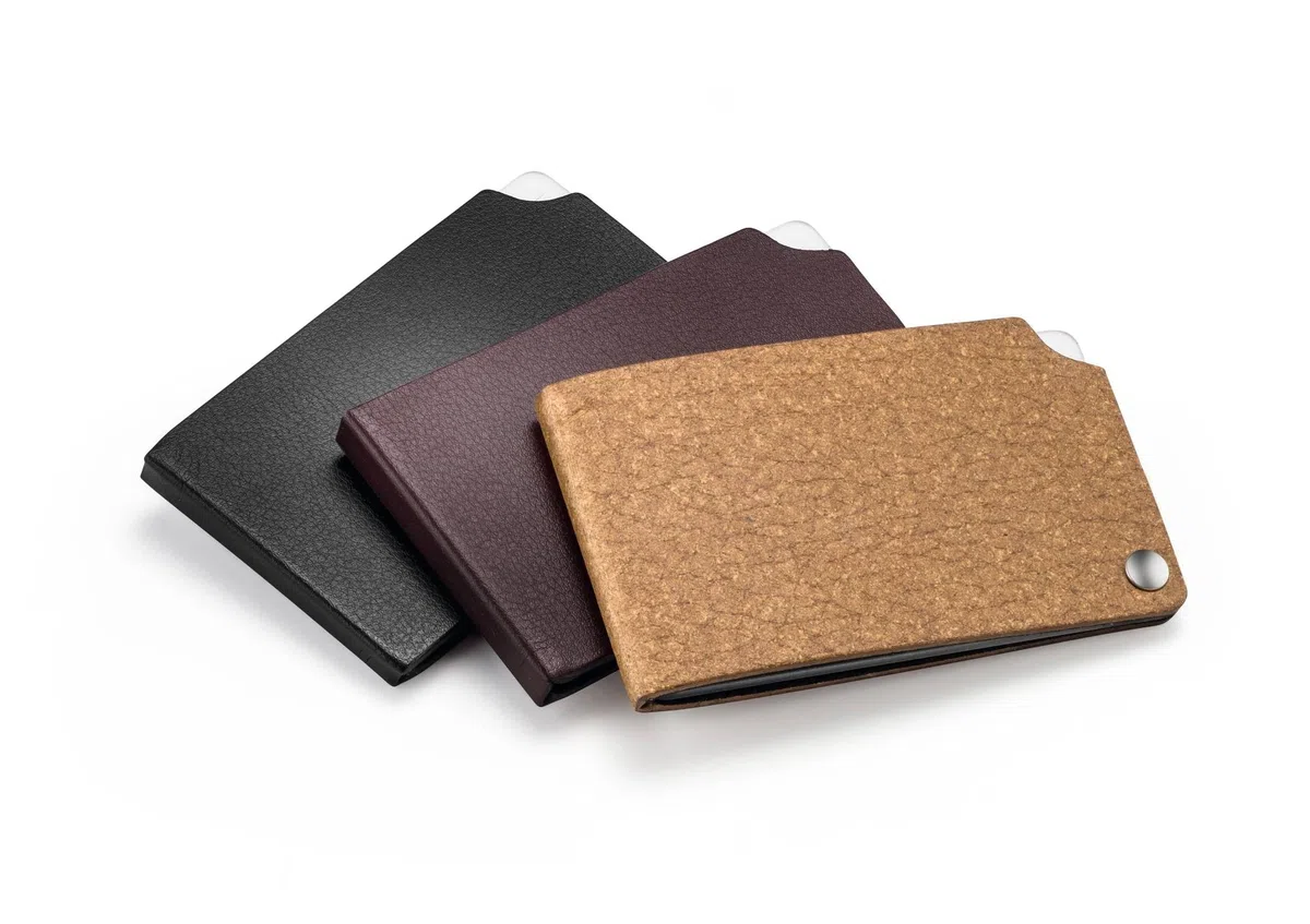 Eschenbach Lente d'ingrandimento tascabile visoPOCKET con ingrandimento 2,5X in formato carta di credito, con custodia in pelle (marrone)