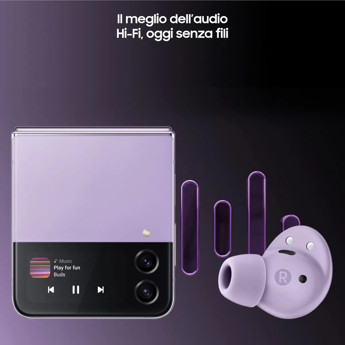 Samsung Galaxy Buds2 Pro Cuffie Bluetooth True Wireless, Cancellazione attiva dei rumori, Carica Wireless, Quality Sound, Resistenza IPX7, Grafite [Versione Italiana]