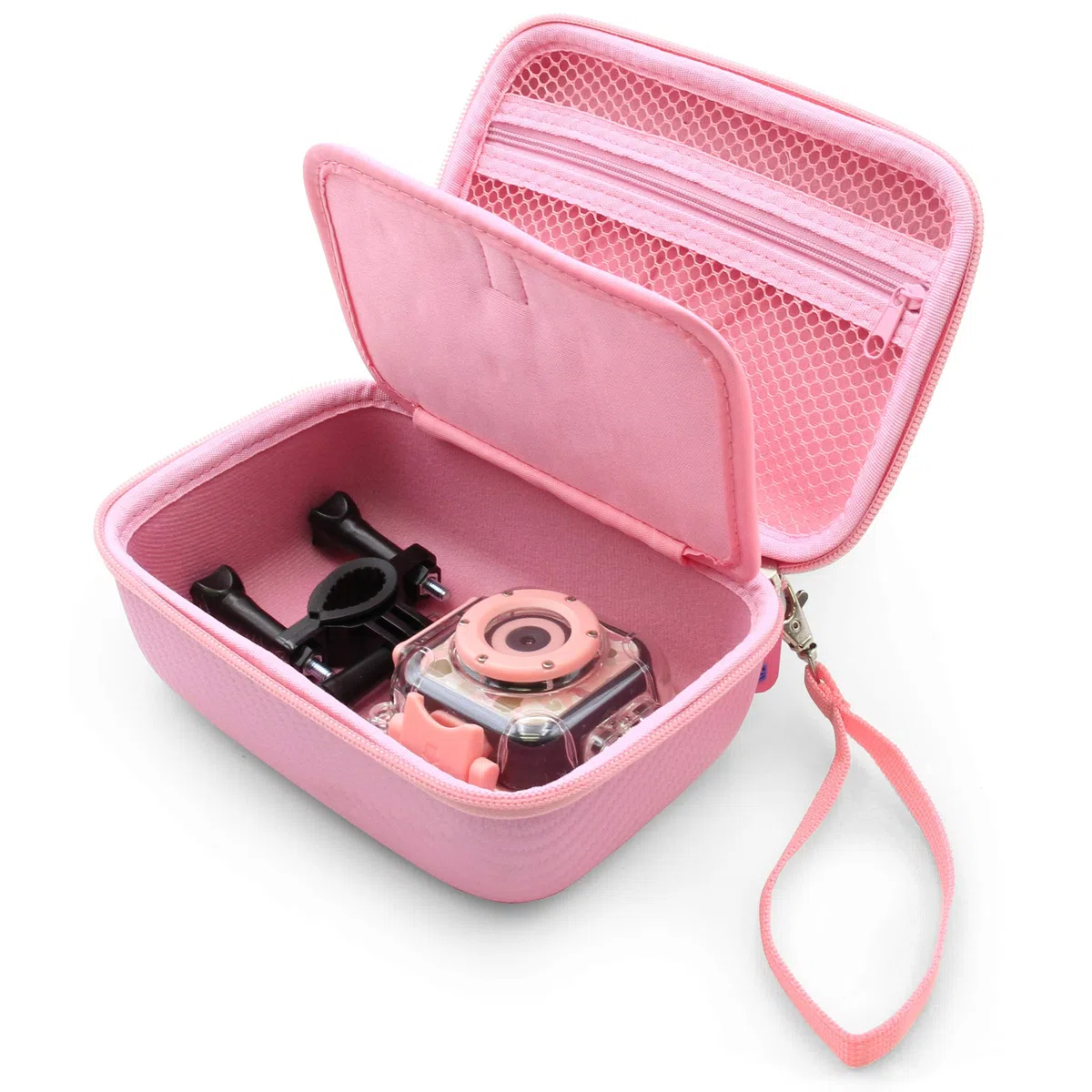 Casemix KIDCASE - Fotocamera impermeabile per bambini Ourlife con videocamera, scheda di memoria Ourlife, caricabatterie e accessori, include solo custodia