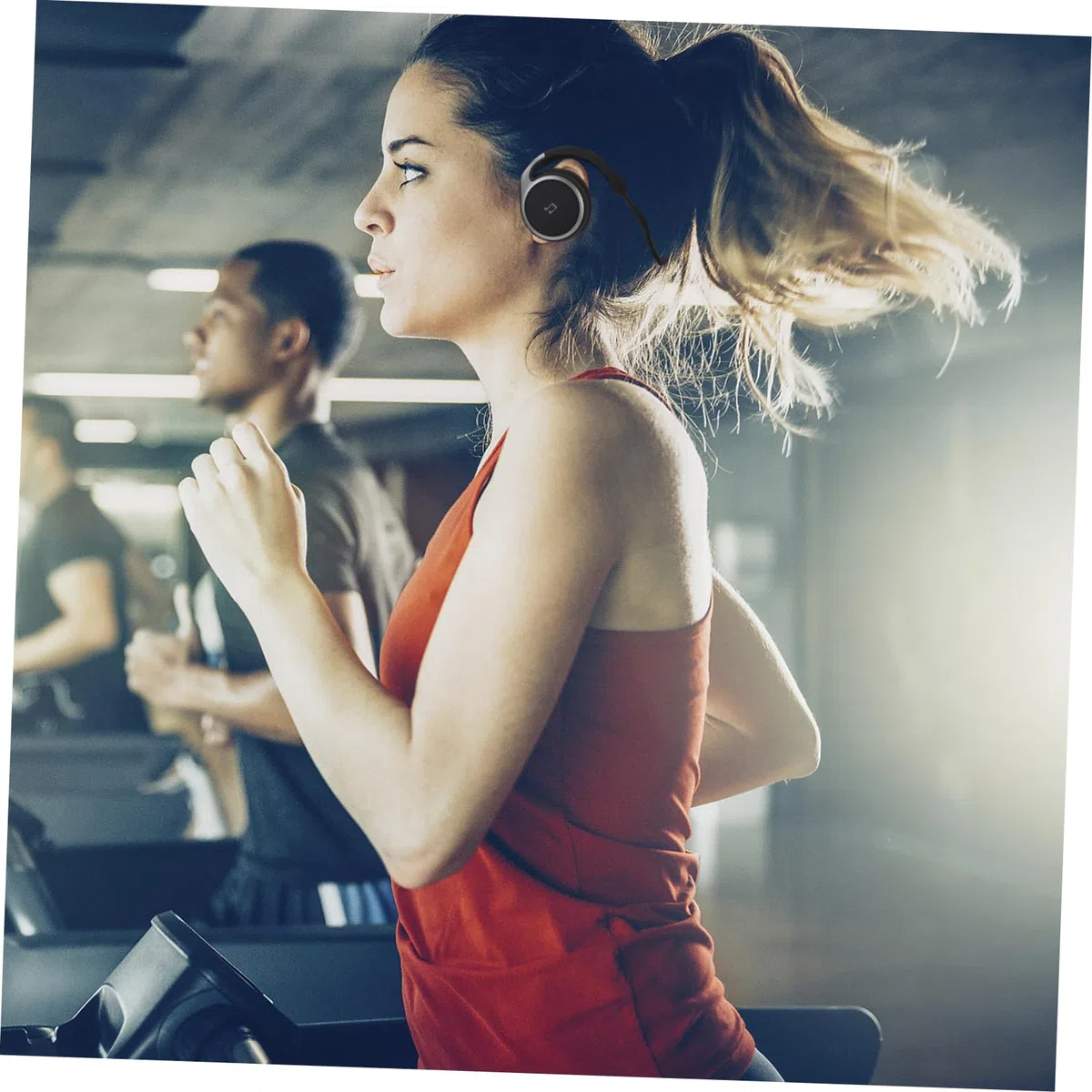 NUOBESTY Auricolare Wireless Sportivo Gancio per Orecchio, Leggero e Comodo Occhiali, per Palestra e Backpacking, Nero, Versione 4.1