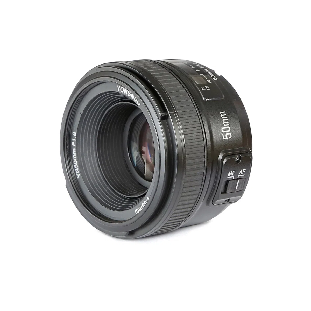 Yongnuo YN50mm Nikon - Obiettivo per fotocamere DSLR (F/1.8, 58mm, AF/MF), nero