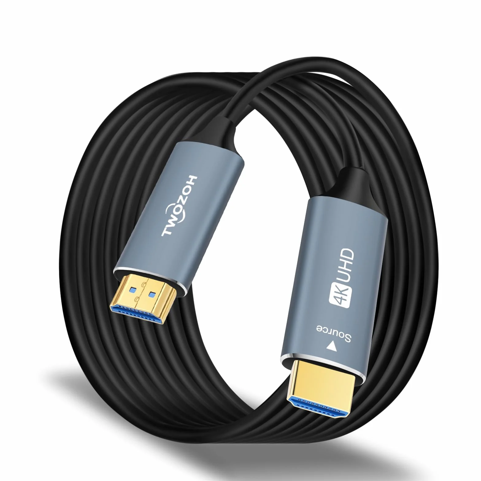 Twozoh Cavo HDMI Fibra Ottica 100M, 4K/60Hz (4:4:4 HDR10 HDCP2.2) 1440p 144Hz 18 Gbps Ad Alta Velocità UHD Fibra