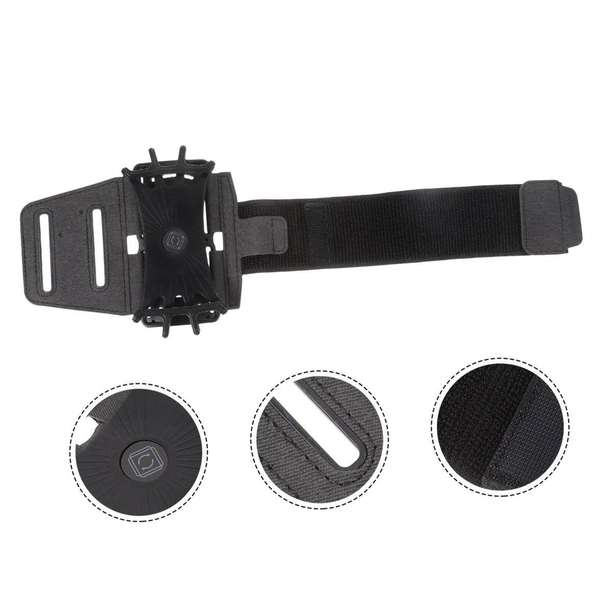 HEMOTON 3pezzi Armadietto Per Telefono Da Braccio Supporto Smartphone Per Corsa e Attività Outdoor Design Rotante Gradi Compatibile Con Vari Modelli Classico
