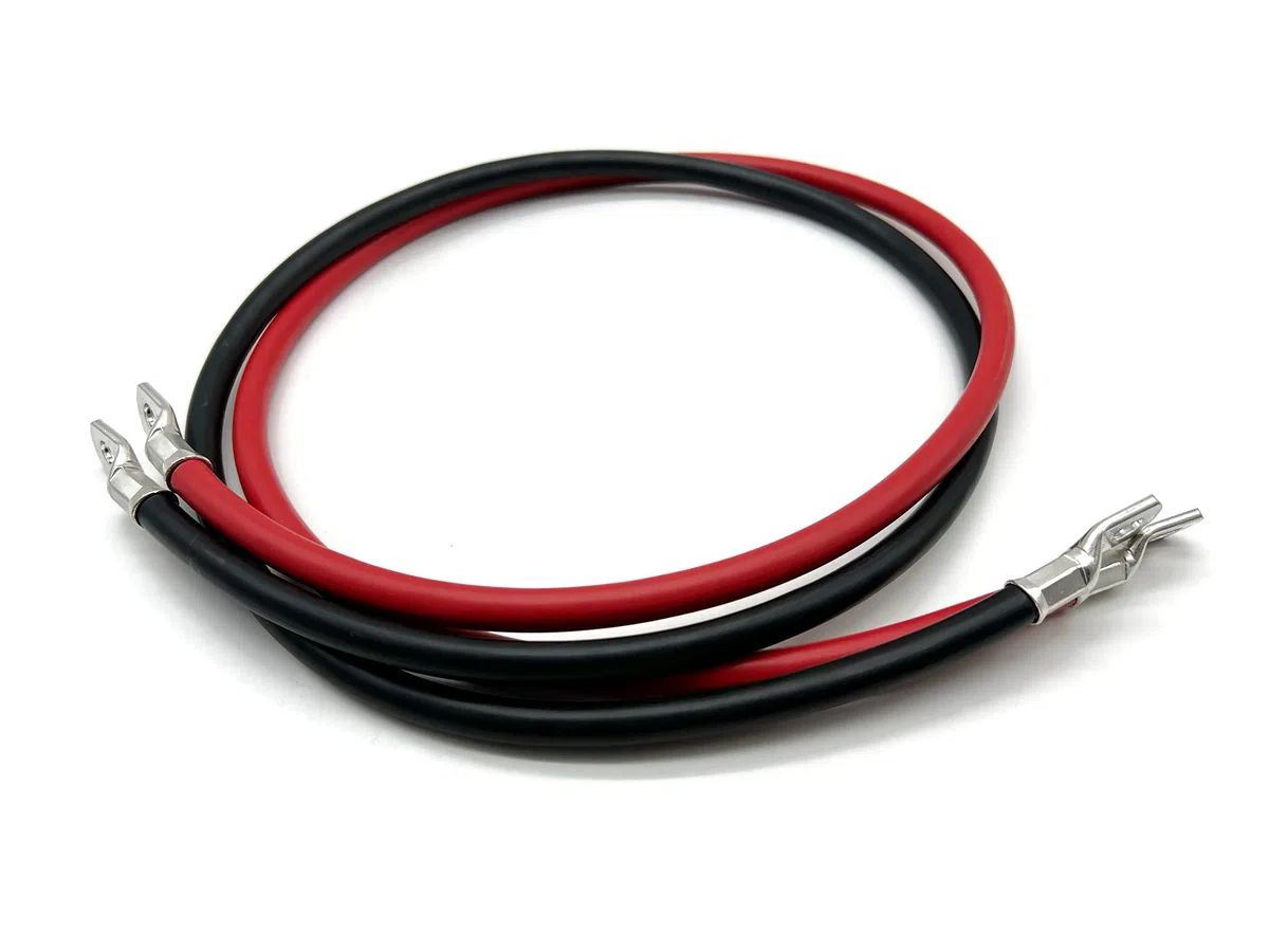 Exoda Cavo Batteria Set 35 mm² 100cm con capocorda M6 Rosso Nero per Auto Barca Moto alta flessibilità 99 percento rame per trasmissione energetica affidabile in sistemi 12V
