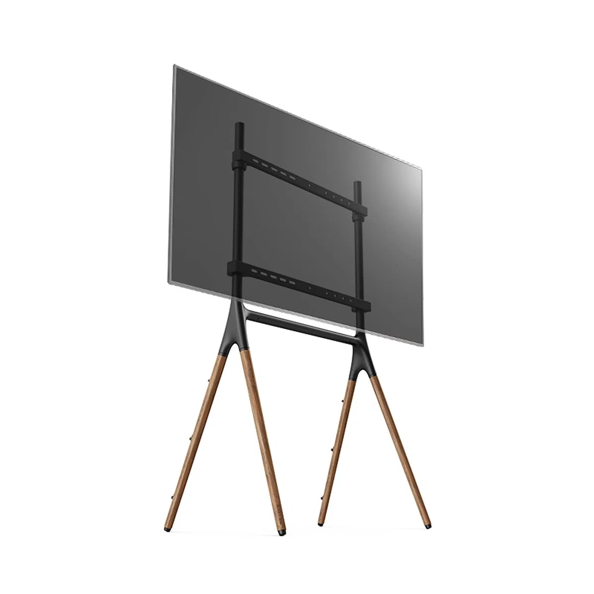 Supporto per TV Stand da terra TV Creativo Stand artistico in legno Stand Mobile TV Stand for da 49 "a 70" Tvs Robusta Base in legno Robusto Basamento universale TOP TELA STANDS con corda di sicurezza