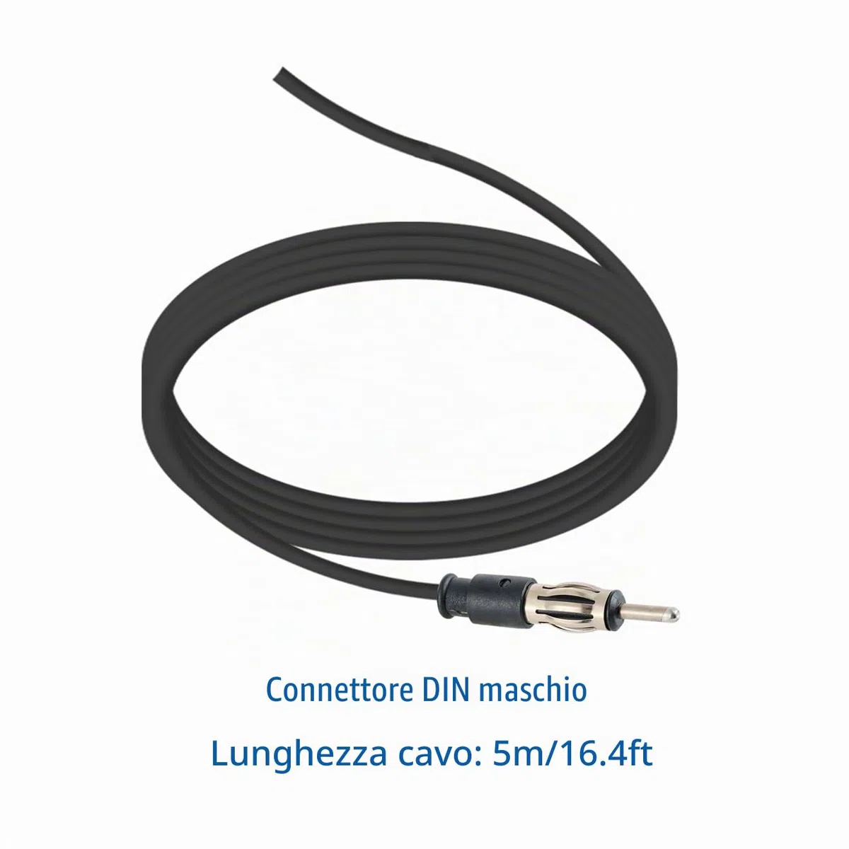 Vecys DAB DAB + Antenna per Auto Pinna di Squalo FM/AM GPS Antenna per Tetto Auto Amplificatore di Segnale Adattatore SMB a SMA a DIN 5m Cavo di Prolunga RG174 per Auto Radio Digitale DAB