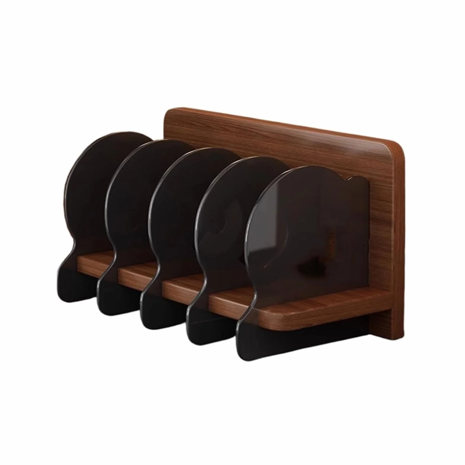 Ufficio Desktop in legno con divisorio in acrilico for display for dischi in vinile Scaffale porta dischi