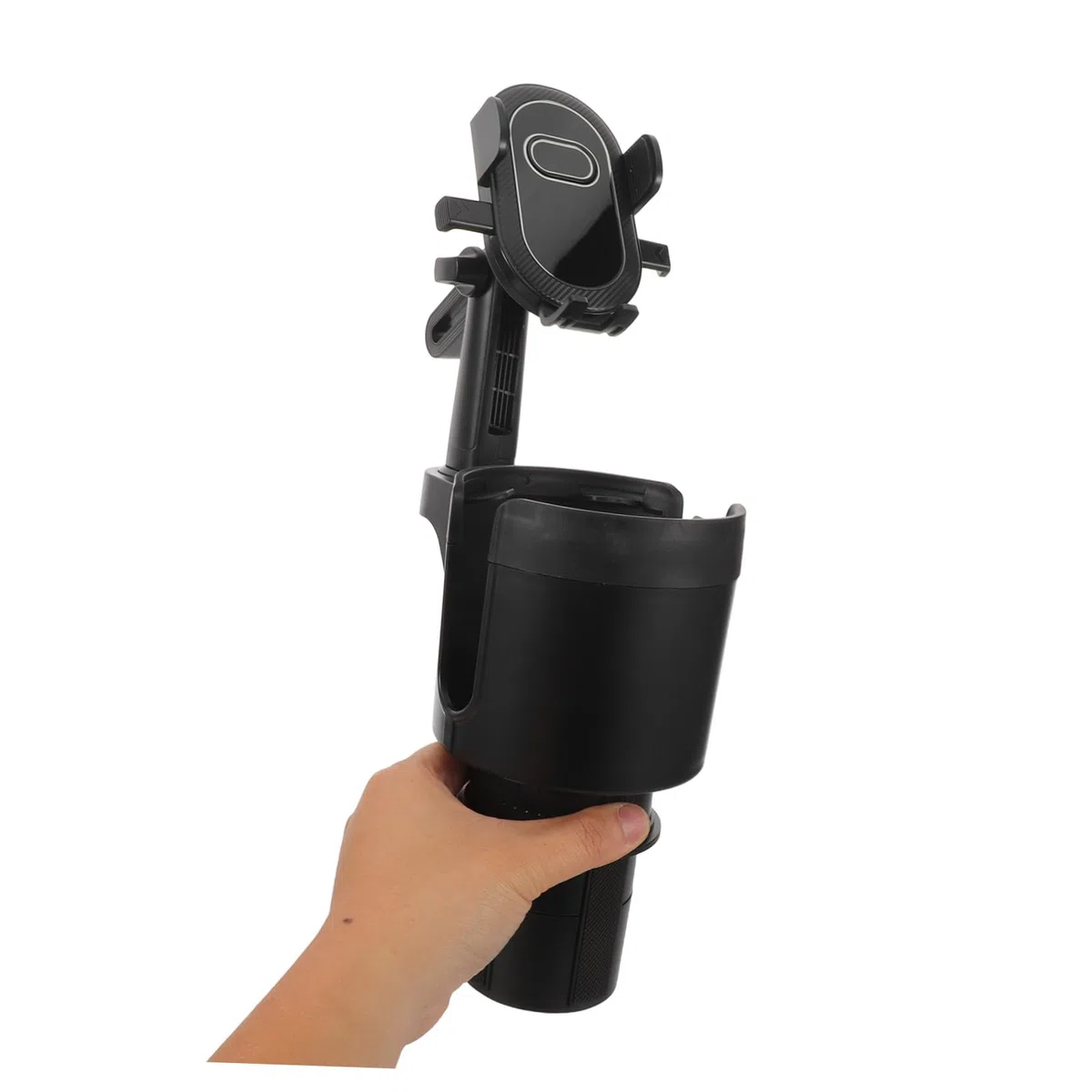 Operitacx Supporto Telefono Auto Portabicchiere Organizza Smartphone e Bevande Clip Sicura Compatibile Diverse Dimensioni Telefono e Tazze Facile Angolo Vista Resistente Usura