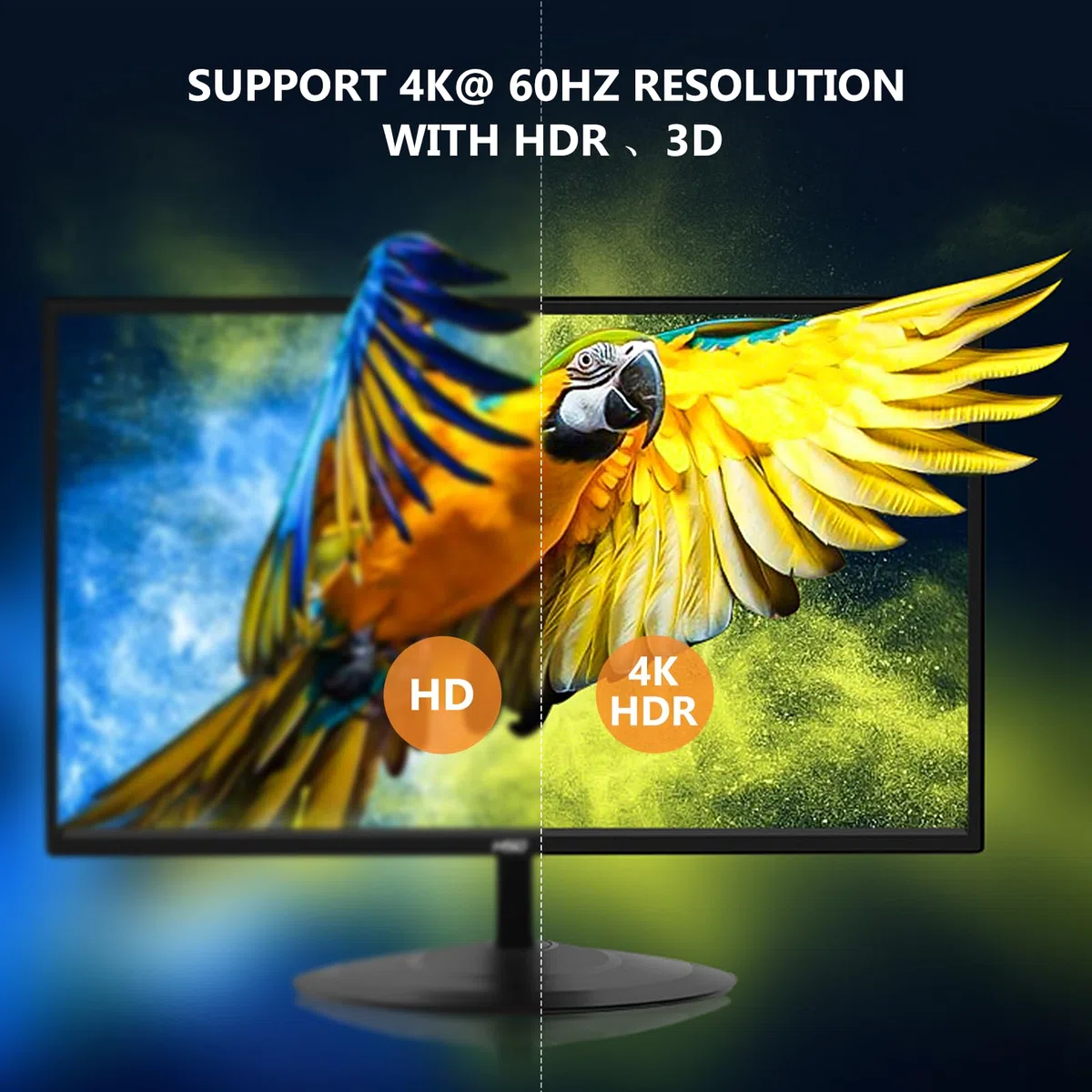 Splitter HDMI 4K a 60Hz 1x4 4:4:4,18 Gbps, splitter HDMI 2.0 alimentato a 4 porte, supporto 1 in 4 out, sincronizzazione 4K 1080P, HDR10, 3D, solo schermi duplicazioni/mirror (non estendibile) per