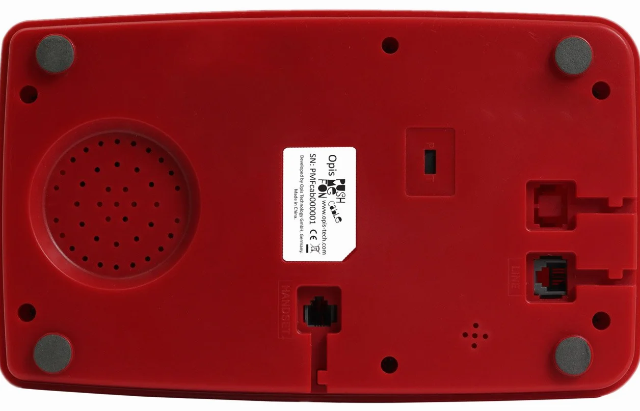 Opis PushMeFon Cable: Telefono Vintage Fisso Anni 80, Telefono Vecchio Stile per Casa, Design Classico Rosso