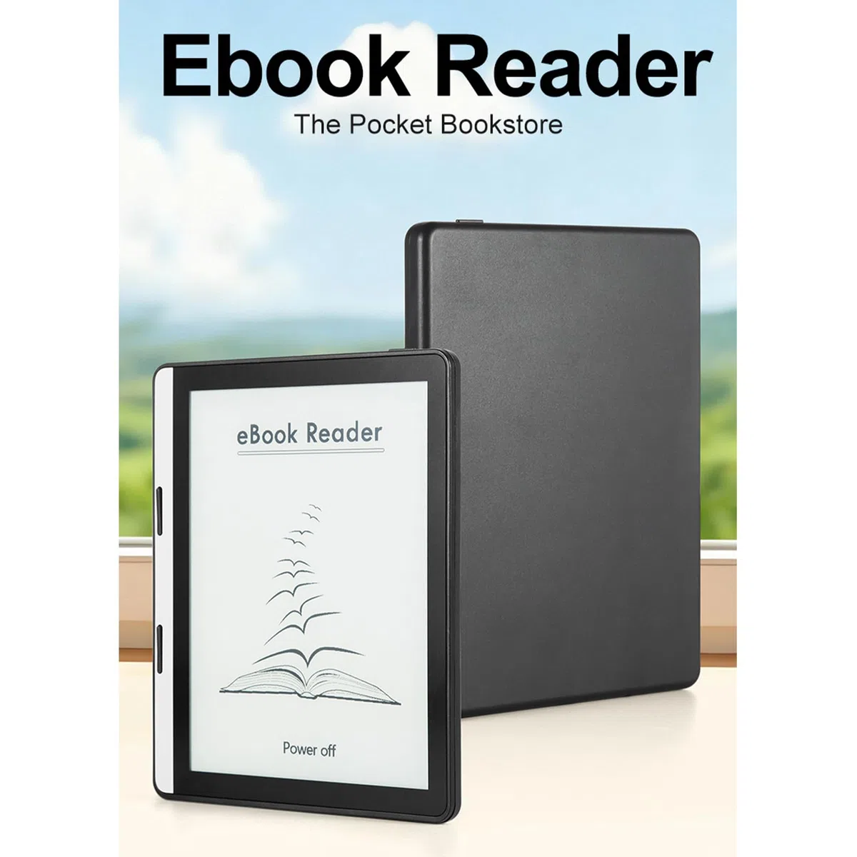 Generic Lettore di Ebook da 5,76 Pollici, Spazio di Archiviazione da 16 GB, Display Antiriflesso per il Massimo Comfort, Tablet da Viaggio Leggero per Formati EPUB PDF MOBI (1G+16G)