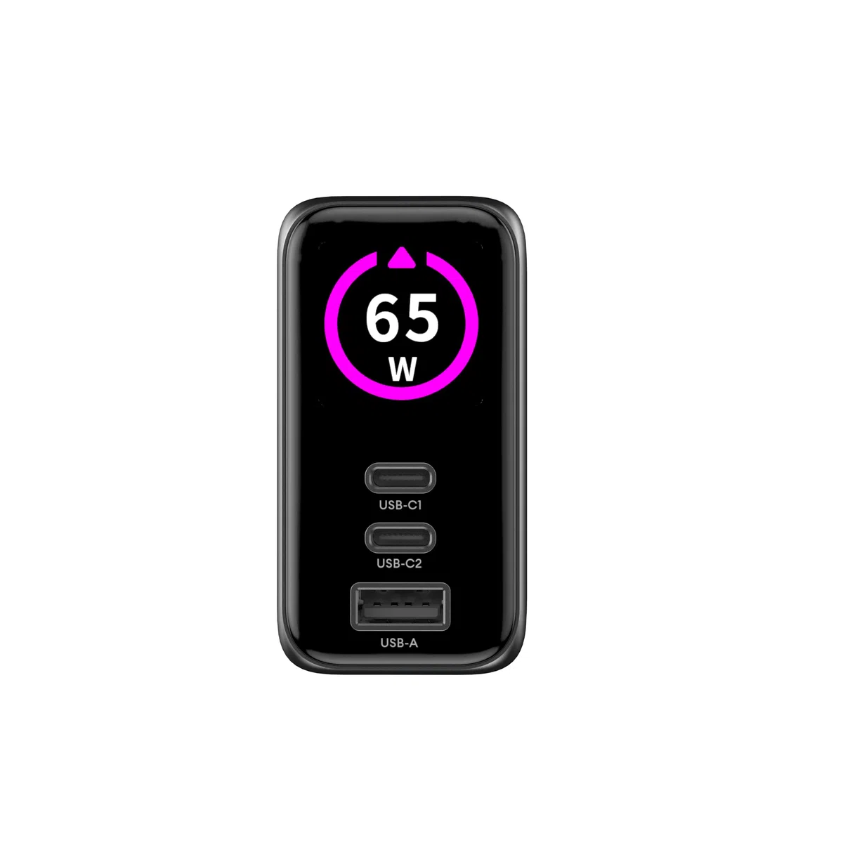 Celly - Caricatore Multiplo USB-C 65W GaN con Display LED, Ricarica Rapida per Laptop, Smartphone e Tablet