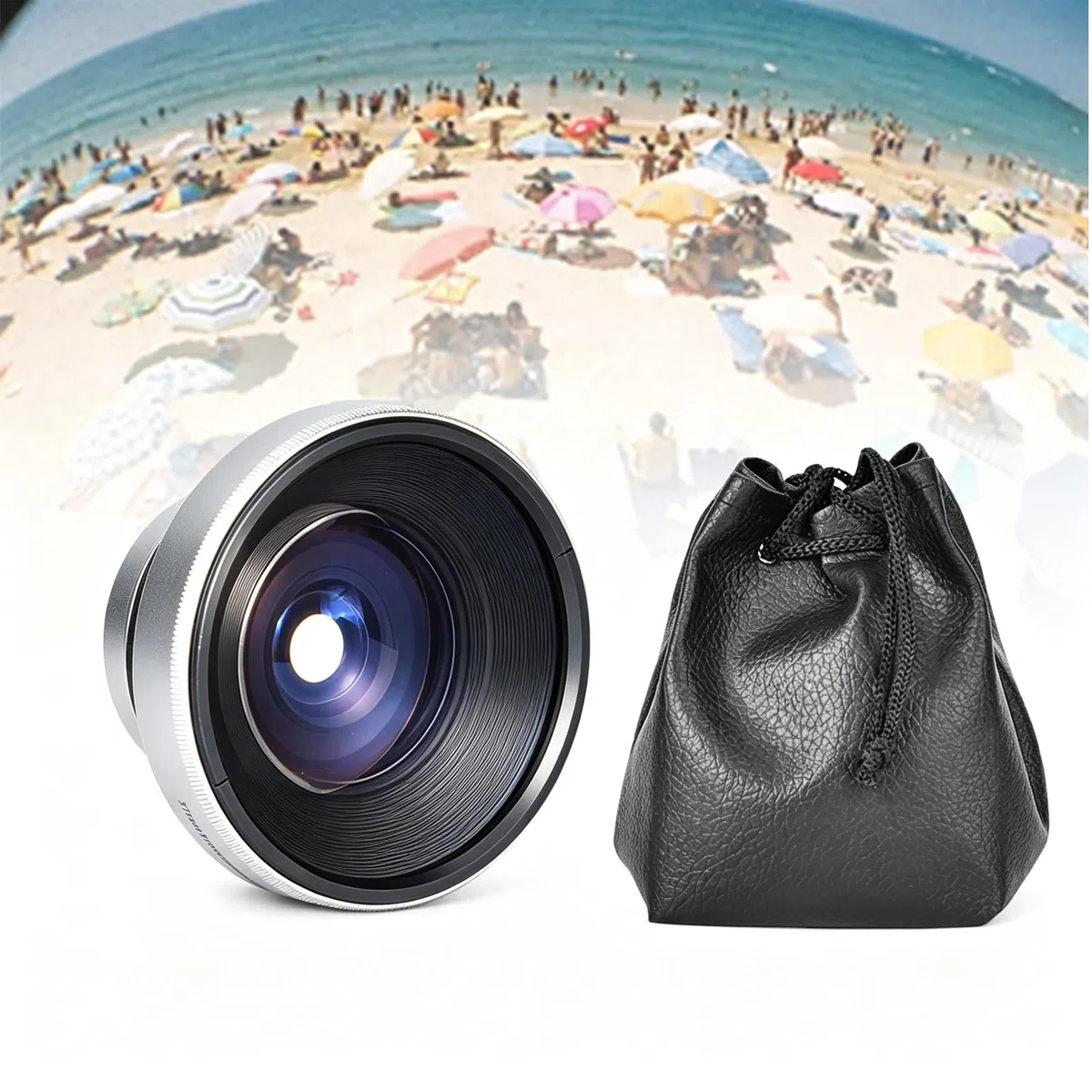 Argento Forte applicabilità 37mm 0.25X Super Fisheye Lente aggiuntiva per obiettivi per fotocamera calibro 37mm Obiettivo fotografico per fotocamera, è per obiettivo per