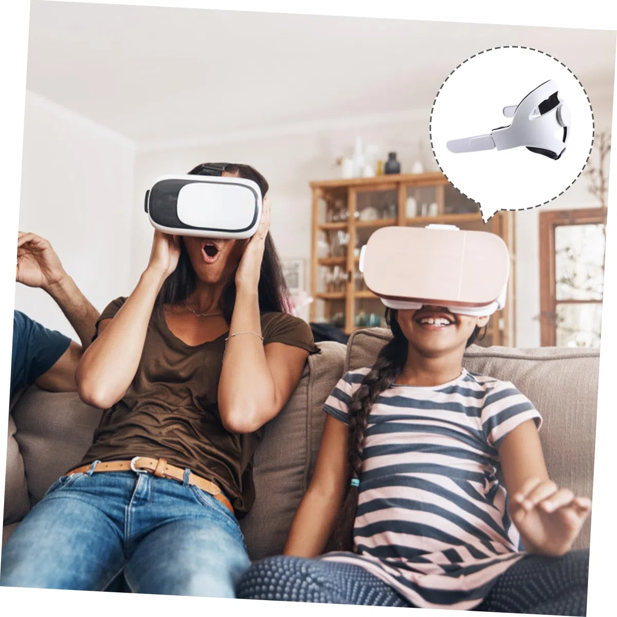 Housoutil Fascia per Testa Regolabile per Visore Vr Cuscinetto Protettivo Antiscivolo Supporto e Stabilità Migliorati Compatibile con Visore di Seconda Generazione