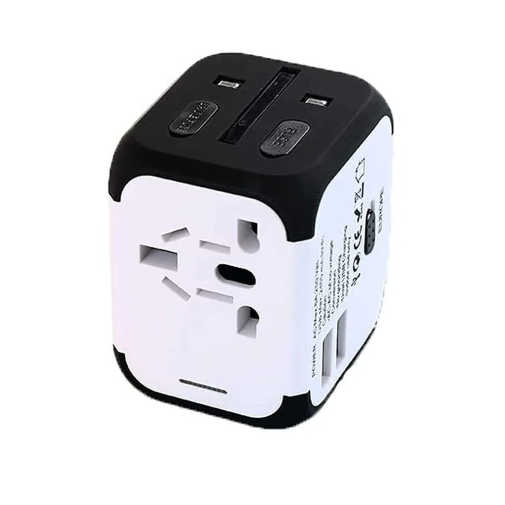 Adattatore da Viaggio Universale Adattatore di Alimentazione Internazionale con 3 Porte USB Adattatore da 100-240 Volt per Regno Unito Giappone Cina Europa USA CA AU AE