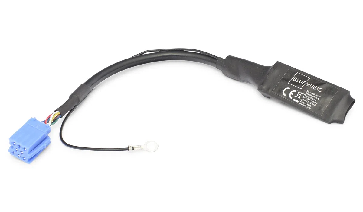 BlueMusic Bluetooth 8Pin interfaccia audio musicale compatibile con AUDI: Chorus 2, Concert Symphony 1/2, Navigation Plus 1/2, RNS-D - - VW: MCD MFD Gamma 5 - - SEAT Alana Aura Elba Lena Scala