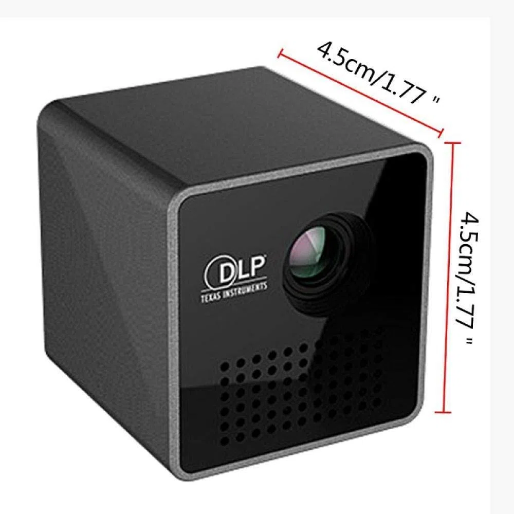 llv Mini proiettore DLP portatile con proiezione wireless e cablata, HDMI, VGA, USB, nero