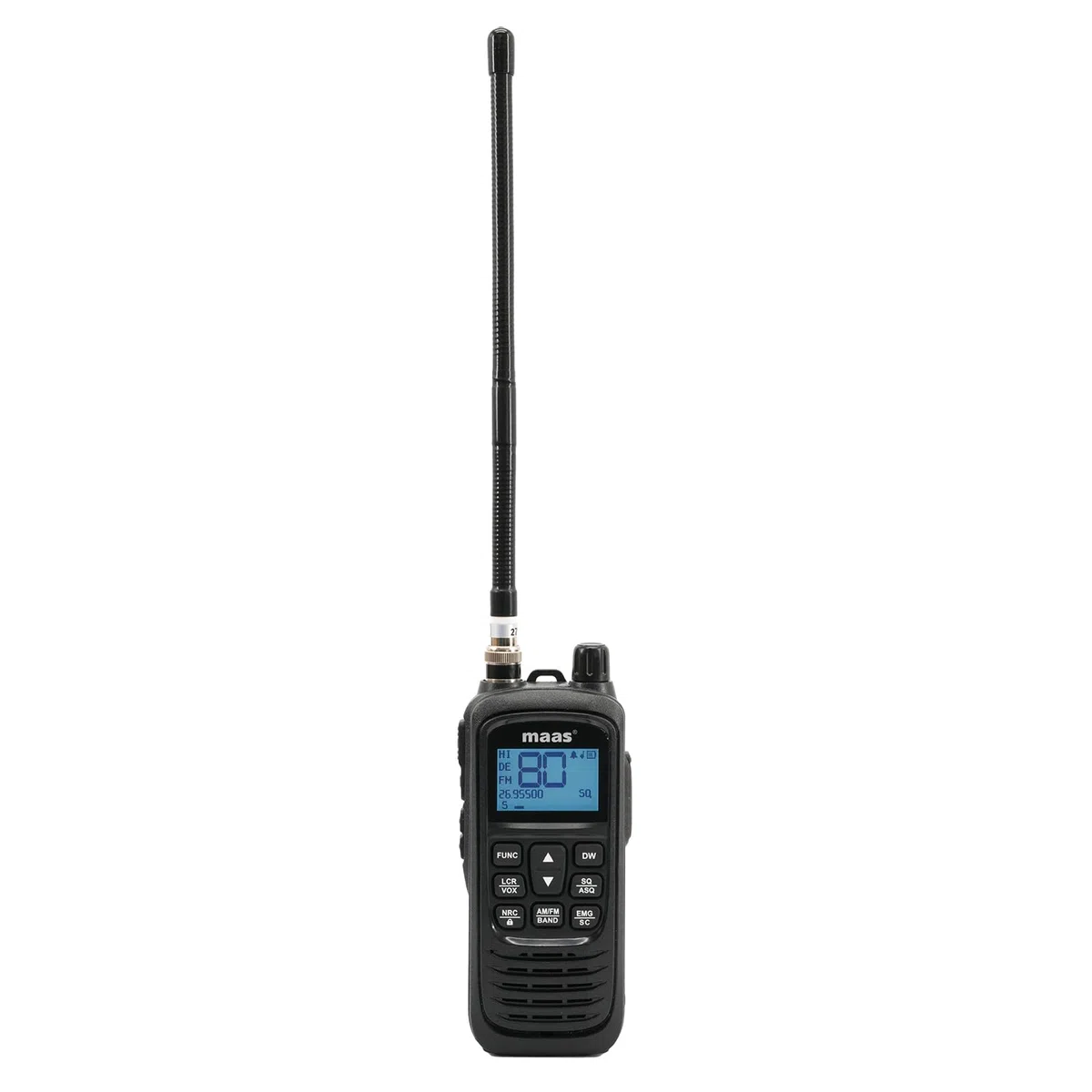 MAAS KCB-H1000 Radio portatile CB Multinorm con batteria + adattatore per auto + caricatore 230 V e 12 V