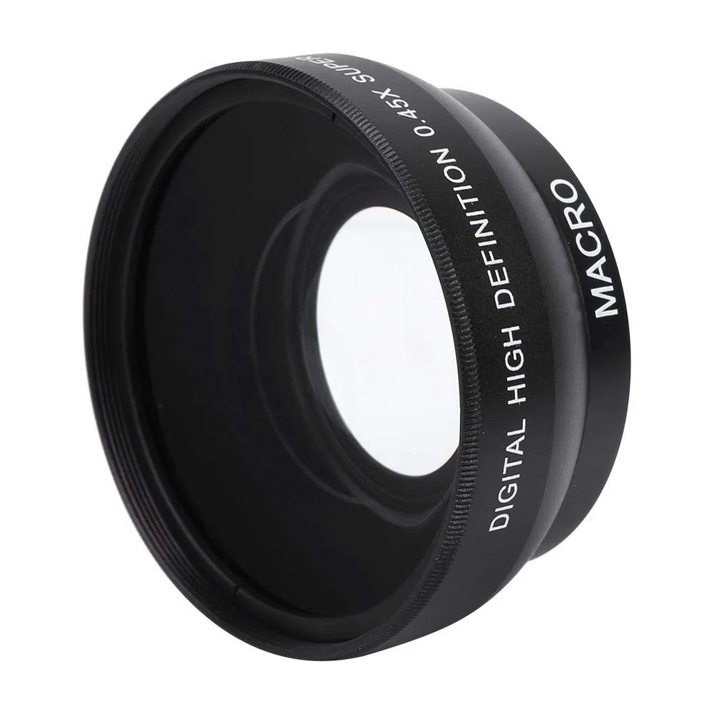 Lenti della Macchina Fotografica - Obiettivo Grandangolare 0.45X per Videocamera da 49 mm - Fotocamera Impermeabile/Antigraffio/Antiolio Len