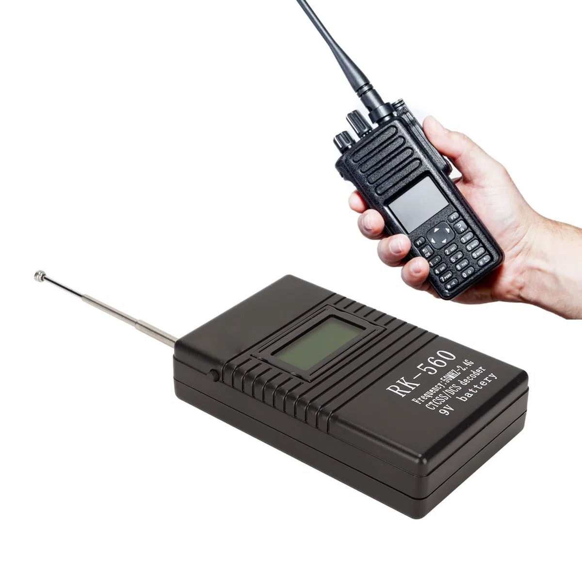 Misuratore di Radiofrequenza, Mini Contatore di Radiofrequenza da 50 MHz a 2,4 GHz, Tester di Radiofrequenza Portatile con per Test DCS e CTCSS