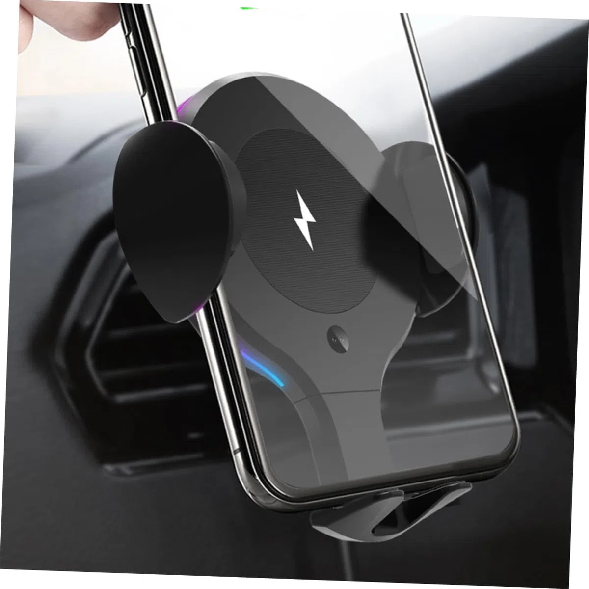 VILLCASE Caricatore Sensore Automatico e Wireless Auto da 10w 12v Ricarica Sicura Supporto per Telefono da Auto Adatto per Bocchette D’aria e Cruscotto