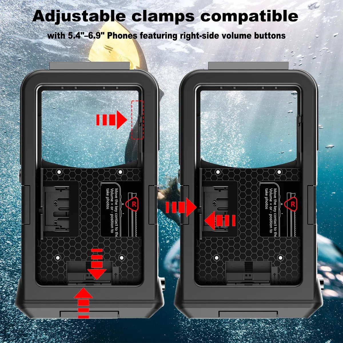 ShellBox Case Custodia per telefono subacquea IP68 2026, 15,7 m 1H, fotografia subacquea per Samsung Galaxy S26/S25/S24/S23 Ultra/Plus, adatta per telefoni con pulsante del volume destro da 5,4"-6,9