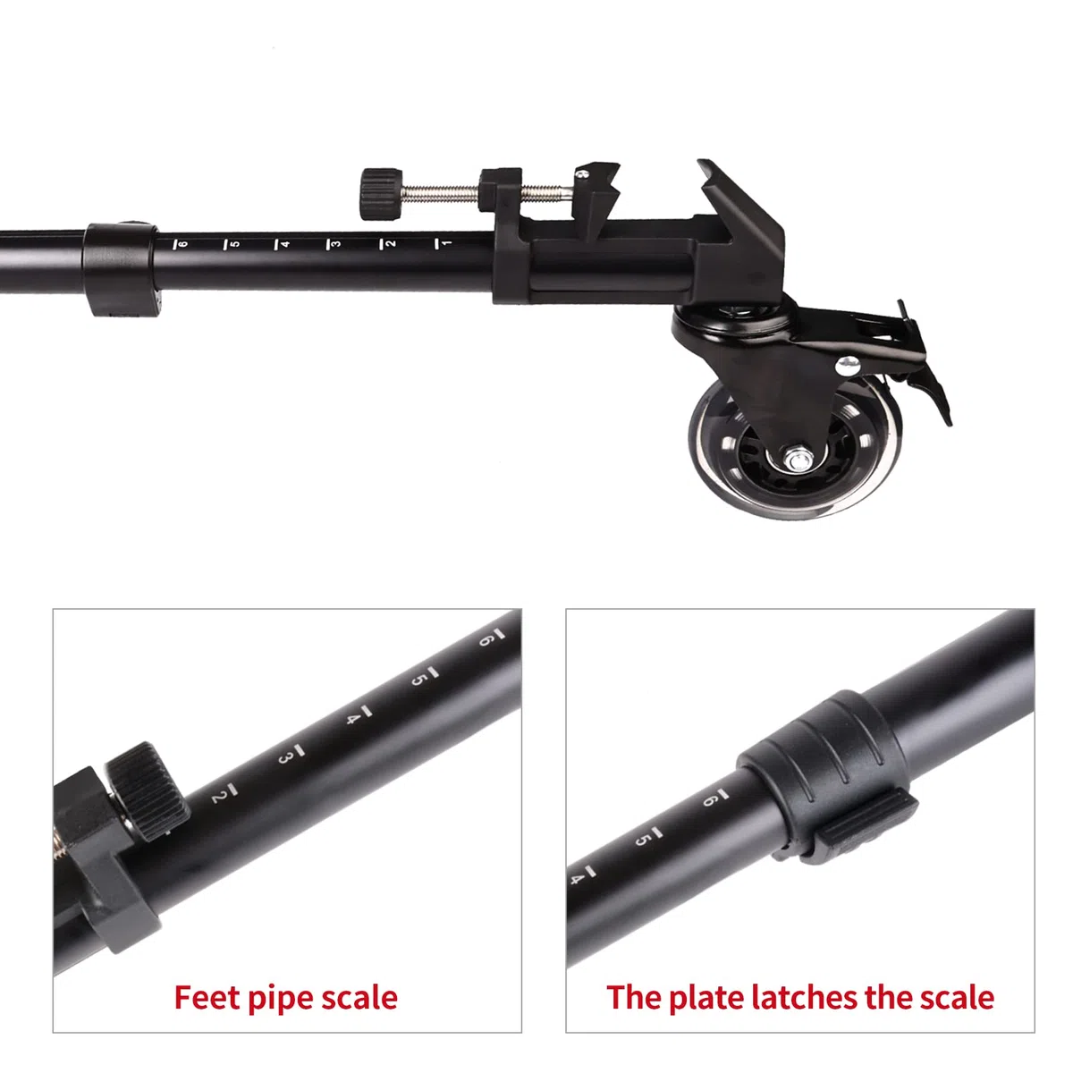 COMAN Treppiede professionale Dolly – Heavy Duty con gamba regolabile con ruote di bloccaggio e custodia per il trasporto compatibile con la maggior parte dei treppiedi, fotocamere,videocamere