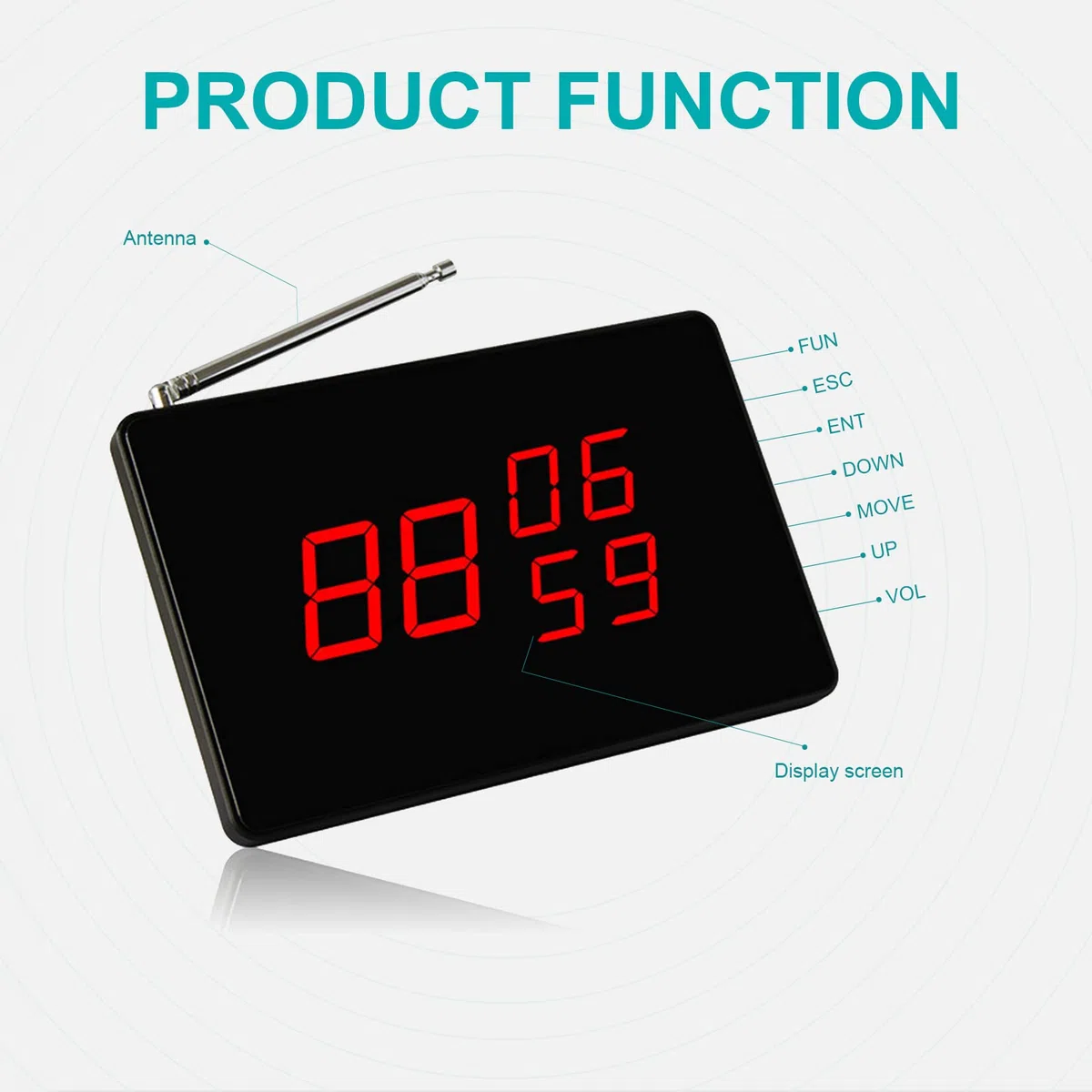 SINGCALL Sistema di chiamata wireless per ristoranti | kit completo con 1 ricevitore principale e 10 cercapersone (APE310)– ideale per servizio al tavolo, cucina e gestione ordini