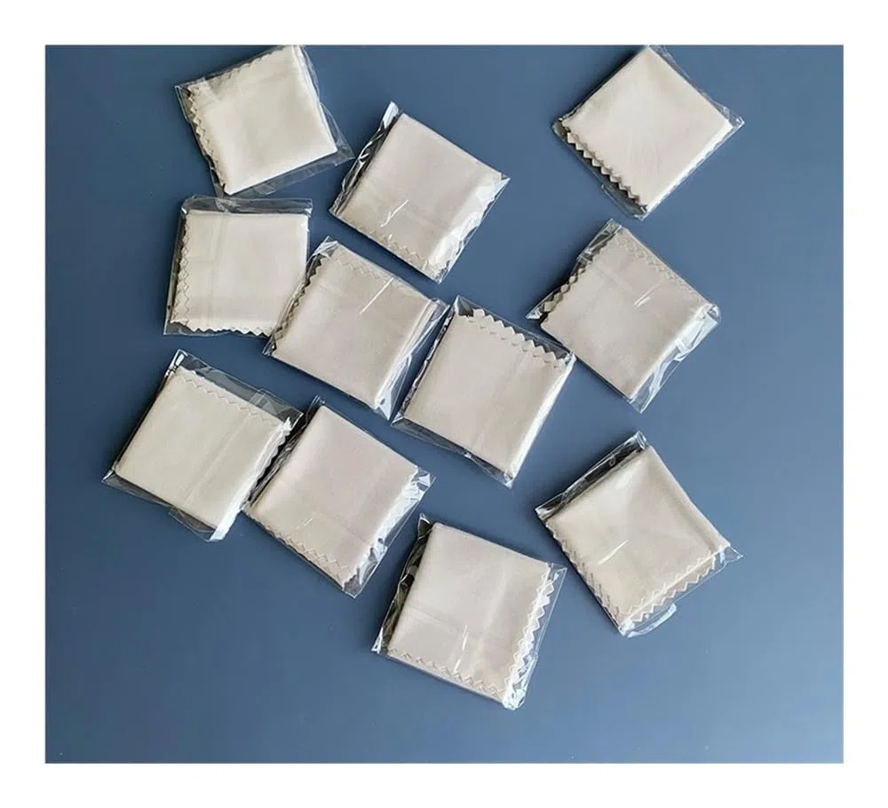 100pcs 145 * 170mm Imballaggio Individuale Grigio Microfibra Occhiali Panno di Pulizia Per Lenti Telefono Schermo Salviette di Pulizia