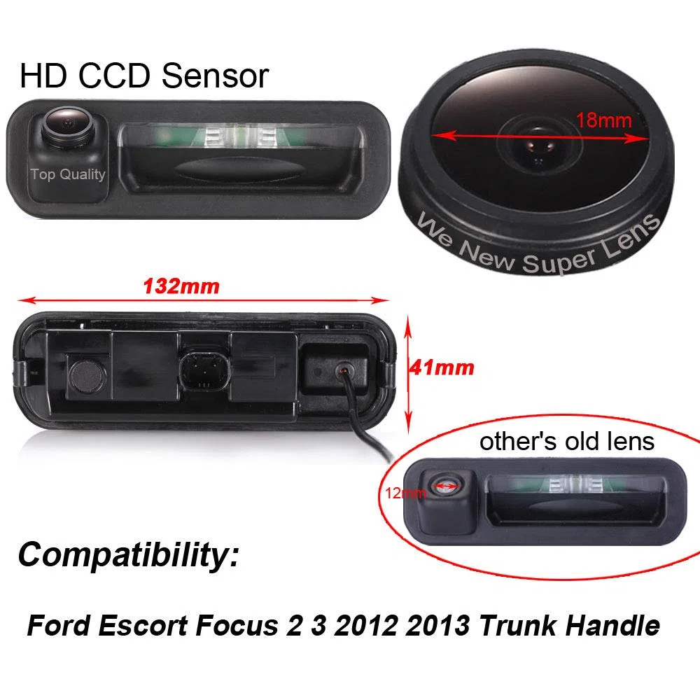 Telecamera posteriore Macchina Fotografica di Retrovisione di HD Macchina Fotografica d'inversione di Sostegno per Trunk handle Range Rover/Freelander/Mondeo CHIA-X 2/Focus hatchback