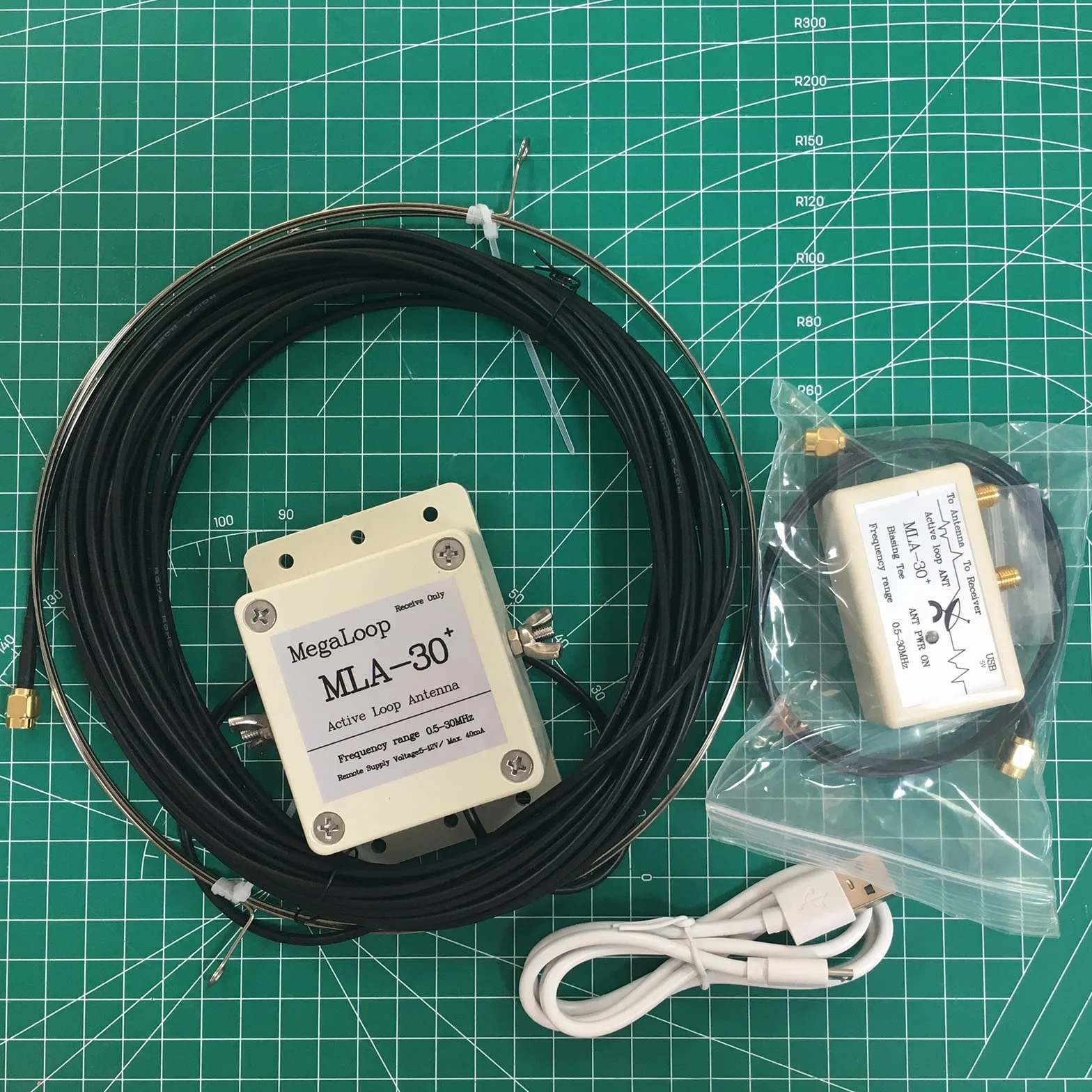 Upgraded MLA30+ Plus Loop Active Am FM Antenna 0,5-30 MHz Outdoor Rainproof Low Noise Shortwave