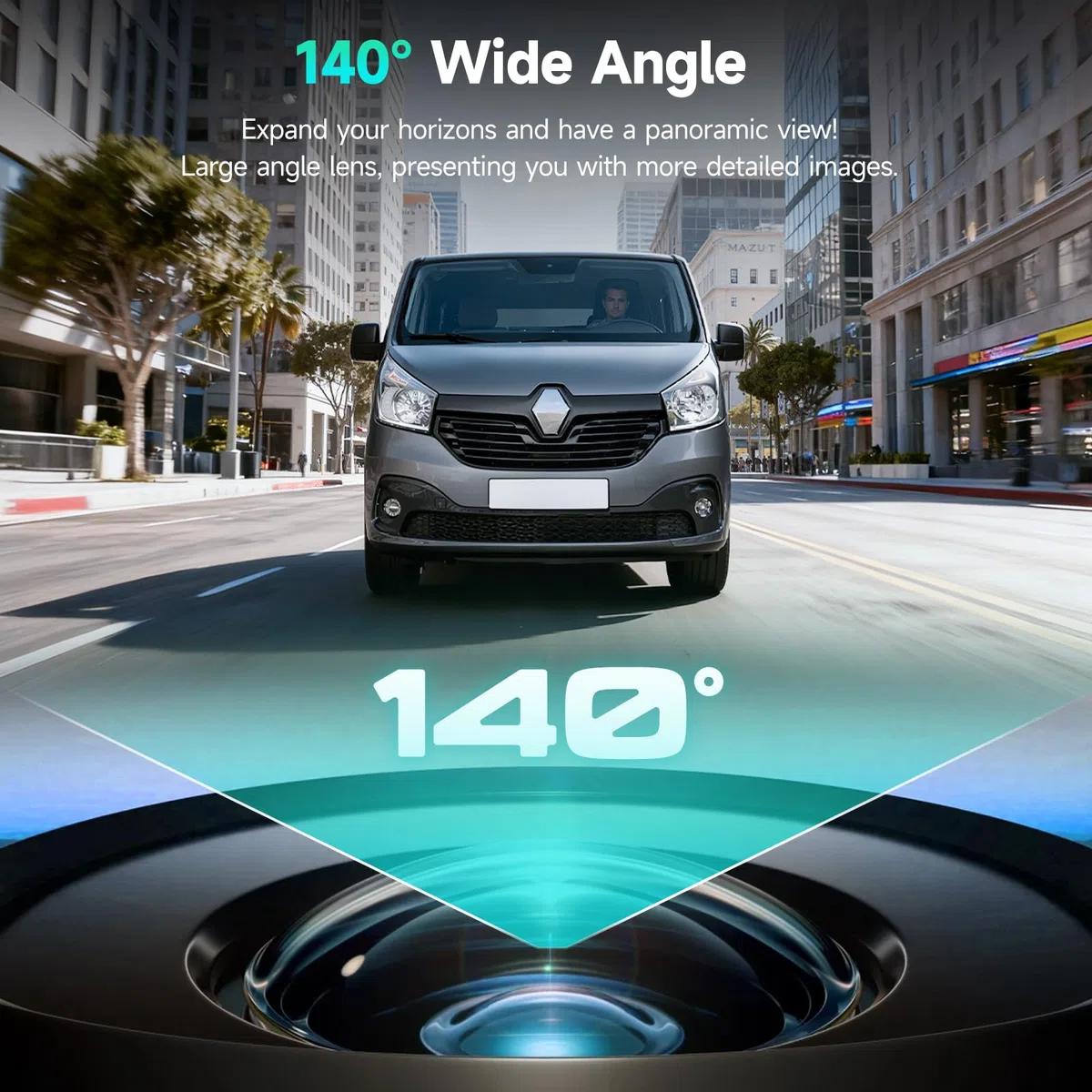 Telecamera Auto Posteriore con Luce Freno, Auto Terzo Roof per Renault Trafic 2001-2014/Renault Trafic Combo 2001-2011/Vauxhall Vivaro 2001-2014 Integrata nella Terza Luce di Stop Visione Notturna