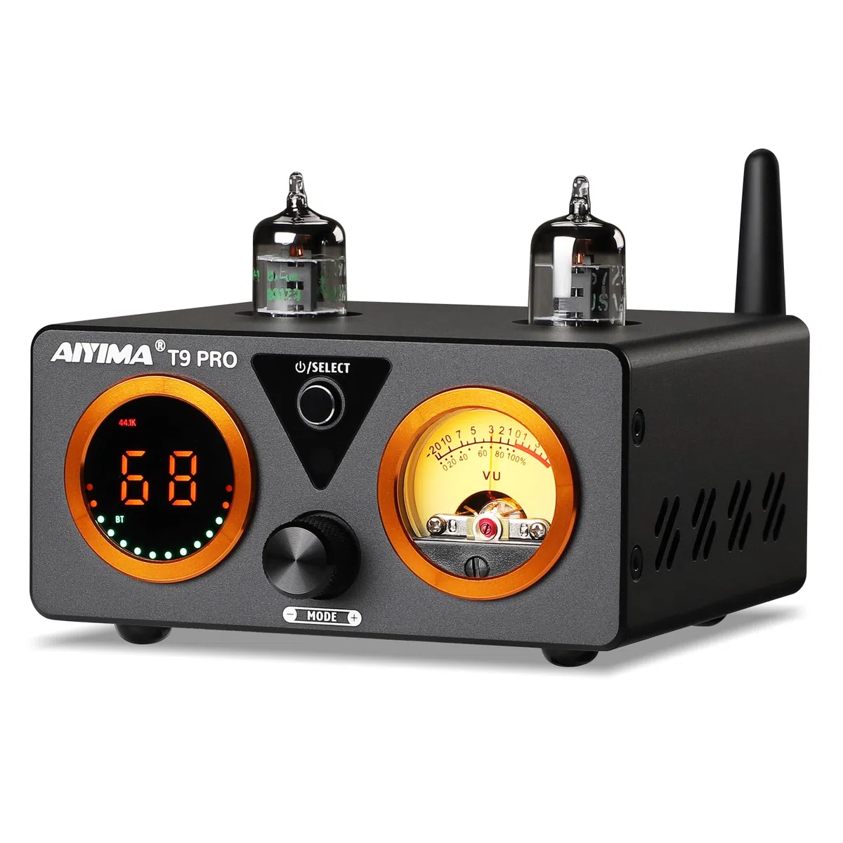 AIYIMA T9PRO JAN5725 Amplificatore a valvole 100Wx2 TPA3250 Stereo USB DAC Amp QCC3040 Bluetooth aptxHD COAX/OPT Amplificatori digitali Hi-Fi per audio domestico con VU Meter (alimentatore 32V)