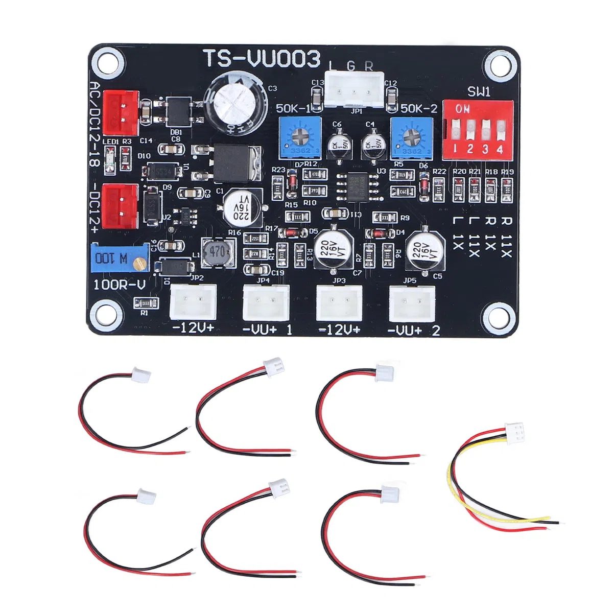 Pannello Driver VU Meter, Scheda Driver VU Meter DB Amplificatore di Potenza Livello Audio Modulo Driver Retroilluminazione per Conversione Audio Auto Domestica Fai-da-Te, Giradadi